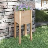 vidaXL vrtno cvetlično korito 31x31x70 cm trdna borovina | Shoptok.si
