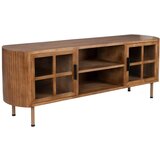 White Label TV omarica iz masivnega kavčukovca v naravni barvi 150x55x38 cm Yaz – | Shoptok.si