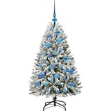 vidaXL Umestno božično drevo Zelena in Bela 120 cm PVC in kovina | Shoptok.si
