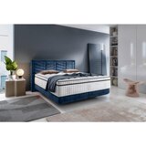 CARRYHOME POSTELJA BOXSPRING 140 cm x 200 cm , tekstil temno modra | Shoptok.si