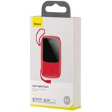 Power Bank BASEUS QPow - 10,000mAh LCD Quick Charge PD 15W s kabelom za Lightning 8-pin crveni PPQD-B09 | shoptok.hr
