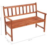  Vrtna klupa s jastukom 120 cm od masivnog bagremovog drva - boja crnog vina 120 x 50 x 4 cm 1 1 | shoptok.hr