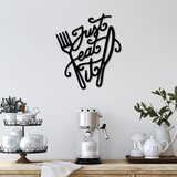 Wallity zidna dekoracija just eat it, 43 x 50 cm, crna | ePonuda.com