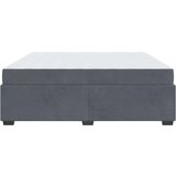  konstrukcija postelje z vzmetnico temno siva 200 x 200 cm žamet | Shoptok.si