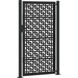  Vrtna vrata crna 105x180 cm dizajn čeličnog križa | shoptok.hr