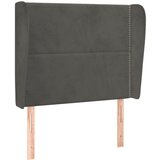 vidaXL Vzglavje z ušesi temno sivo 83x23x118/128 cm žamet, (20936345) Cene