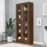 vidaXL Vitrina boja smeđeg hrasta 82,5x30,5x185,5 cm konstruirano drvo Cijene