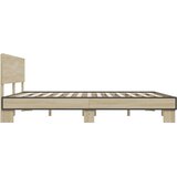  Okvir za krevet boja hrasta 200x200cm konstruirano drvo i metal | Eponuda.ba