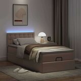 vidaXL Otomanski posteljni okvir z vzmetnico kapučino 100x200 cm, (21612042) | Shoptok.si
