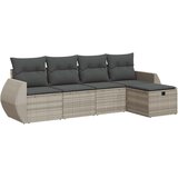 Maison Chic Seti vrtnega pohištva - Vrtna garnitura - Vrtni pohištvo set 5-delna z blazinami siv poli ratan, (21819690) | Shoptok.si
