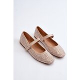 Boto Eco Suede Ballerinas Embellished with Jet Beige Tinara | shoptok.hr