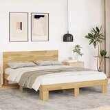 vidaXL Okvir kreveta uzglavljem bez madraca 140x200 cm puno drvo hrast Cijene