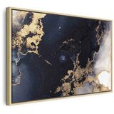  Slika - Marble and navy blue – abstract textured pattern inspired by the starry sky 60x40 U prirodnom drvenom okviru | shoptok.hr