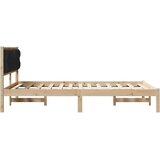  Konstrukcija postelje z vzglavjem Črna 140 x 200 cm blago, (5000084502) | Shoptok.si