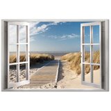  Slika - Window: View of the Beach 90x60 Premium Print | shoptok.hr