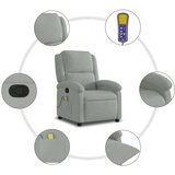  Masažni naslanjač svetlo siv žamet | Shoptok.si