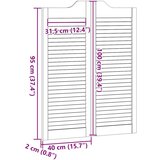vidaXL Nihajna vrata Louvred Design 1 par Bela 100x80 cm | Shoptok.si
