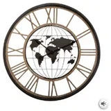 ZIDNI WORLD METAL 67CM CRNI ATMOSPHERA
