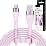  Kruger&Matz USB - microUSB kabel 1 m silikonski ružičasti Basic | shoptok.hr