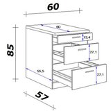 Flex-Well Spodnja Omarica S Predali Avila, Magnolija, Barva Hrasta | Shoptok.si