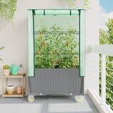  Povišena gredica s pokrovom i kotačima 80 x 50 x 182 cm | shoptok.hr