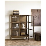 House Nordic Tamno smeđa vitrina u dekoru hrasta 90x126x40 cm Zamora – | shoptok.hr