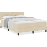  Postelja z vzmetnico z vzmetnico krema 160 x 200 cm blago, (5000141853) | Shoptok.si