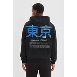 Trendyol Black Men's Oversize Long Sleeve Hooded Printed Sweatshirt | shoptok.hr