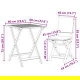  3-dijelni sklopivi bistro set od masivnog bagremovog drva | shoptok.hr