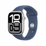 Apple Watch Series 10 GPS 42mm Silver Aluminium Case with Denim Sport Band - M/L | Eponuda.com