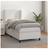  S oprugama i madracem bijeli 80 x 200 cm od umjetne kože | shoptok.hr