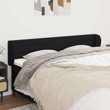  Uzglavlje s ušima crno 203x23x78/88 cm od tkanine | shoptok.hr