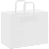  Papirnate vrećice 250 kom s ručkama bijele 32x17x25 cm | shoptok.hr