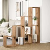 vidaXL Pregrada s knjižno omaro 4-nad. artisan hrast 143,5x29x143,5 cm | Shoptok.si