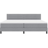  Krevet s opruga kutije Svijetlo siva 200 x 200 cm tkanina | shoptok.hr