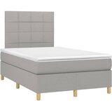 s oprugama i madrac svjetlosivi 120 x 200cm od tkanine | shoptok.hr