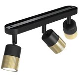 SPOT svetiljka MIZU 3xGU10/8W/230V crna/mesing | Eponuda.com