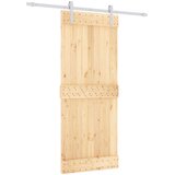  Klizna vrata Prirodna i bijela 85 x 210 cm Čvrsta borovina | shoptok.hr