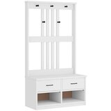 vidaXL Drvo za dvoranu SANDENS bijelo 87x40x159,5 cm puno drvo bor | shoptok.hr