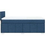 vidaXL Krevet s oprugama i madracem plavi 90 x 200 cm od tkanine | shoptok.hr