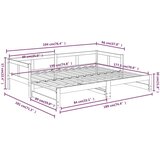  Dnevni ležaj na izvlačenje bijeli 2x(90x190)cm masivna borovina | shoptok.hr