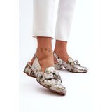 Maciejka Women's Leather Sandals with Low Heel in Flowers Cijene