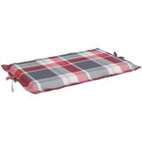  Jastuk za ležaljku crveni karirani 186x58x3 cm tkanina Oxford | shoptok.hr