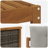  Set vanjskih sofa s jastukom 5 pcs Prirodna i Svjetlosiva | shoptok.hr