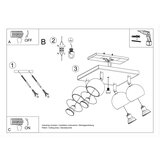 Nice Lamps Črno točkovno svetilo 25x25 cm Ollo – | Shoptok.si