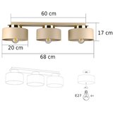  stropno svetlo ignia 3xE27/60W/230V bež/zlatna | Eponuda.com