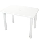 vidaXL Vrtna miza bela 101x68x72 cm plastika, (20580748) Cene