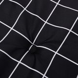  Jastuci za vrtne stolice 4 kom crni karirani 50x50x4 cm tkanina | shoptok.hr
