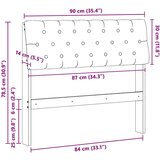 vidaXL tapecirano vzglavje svetlo siva 90 cm masivno borovo les | Shoptok.si