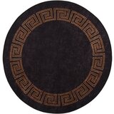 Maison Chic Preproga, Rug pralna črna in zlata Ø 200 cm protizdrsna, (22121482) | Shoptok.si